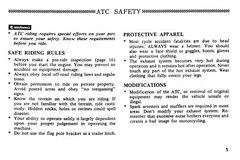1981 Honda ATC110 Owner’s Manual 56 Pages