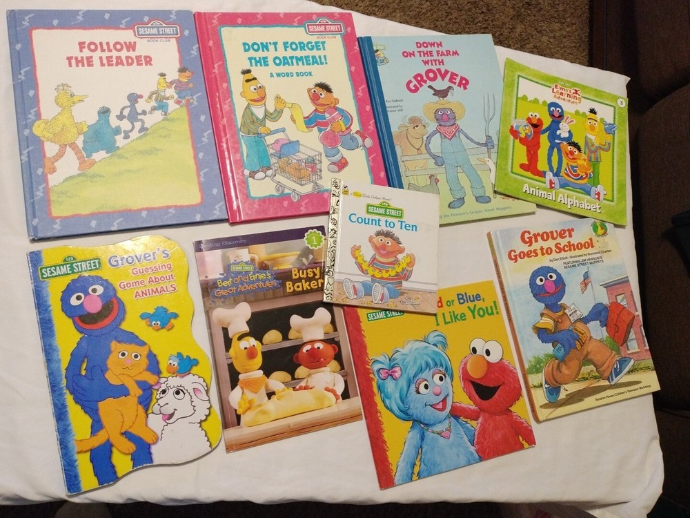 Vintage 80’s Sesame Street Mixed Lot Of 9