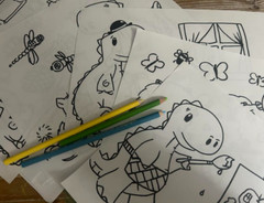 DIGITAL- 2025 Merrick B&W Children’s Dinosaur Coloring Book *PRINT REQ’D* 26 pgs