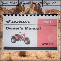 1981 Honda ATC110 Owner’s Manual 56 Pages