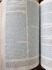 NKJV, Large Print Thinline Ref. Bible, Blue Letter, Maclaren, Genuine Leather