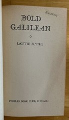 Vintage Bold Galilean by Legette Blythe 1938 ~ Peoples Book Club