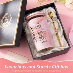 Sophisticated 14oz Pink Marble Ceramic Mug – Microwave & Dishwasher Safe Gift