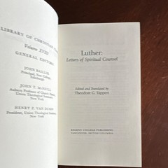Luther: Letters of Spiritual Counsel by Martin Luther Regent College Classics