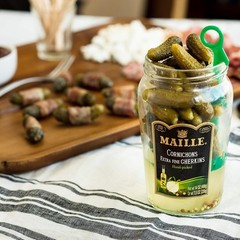 Authentic French Cornichons – Extra-Tart Gherkins for Gourmet Snacking – 13.5 oz