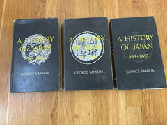 A History of Japan by George Sansom 1960’s 3 Volume Book Set – HARDCOVER – GOOD