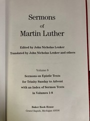 Sermons of Martin Luther (8 Volume Set Lot Complete) HC – Baker Book