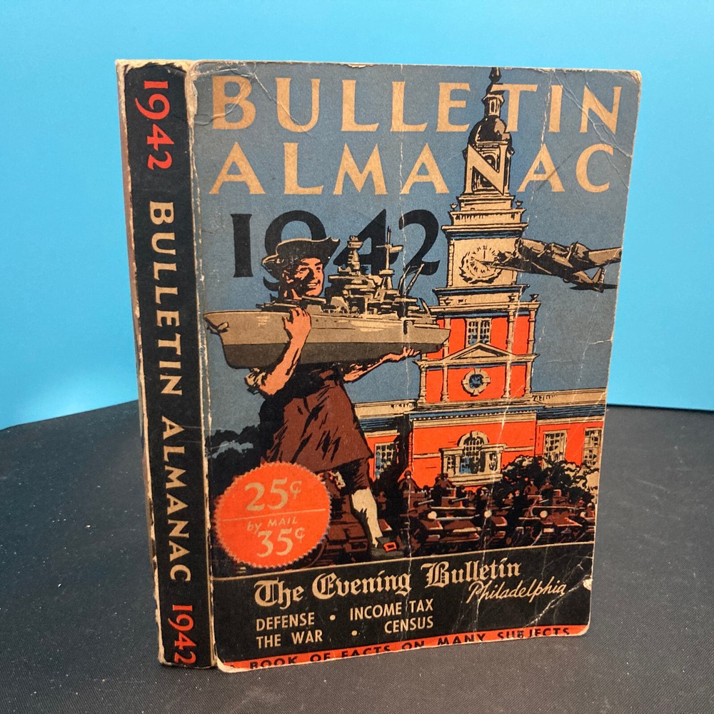 Bulletin Almanac 1942 Philadelphia Evening Bulletin Vintage Trade PB 576 pages