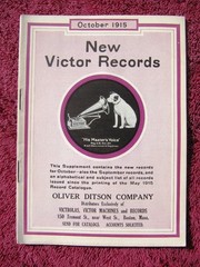 New VICTOR RECORDS Oct 1915 BROADWAY HIT TRILBY Taylor Holmes Victrola CATALOG