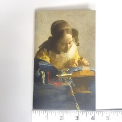 Vermeer The Lacemaker Painting Small Lined Notebook Louvre Museum 56 Blank Pages
