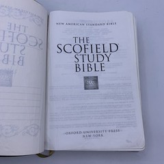 Holy Bible Scofield Study System NASB 5514RRL RARE Leather NASB Red Letter 2005
