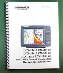 Lowrance LCX-27c Instruction Manual: Full Color 232 Pages & Protective Covers