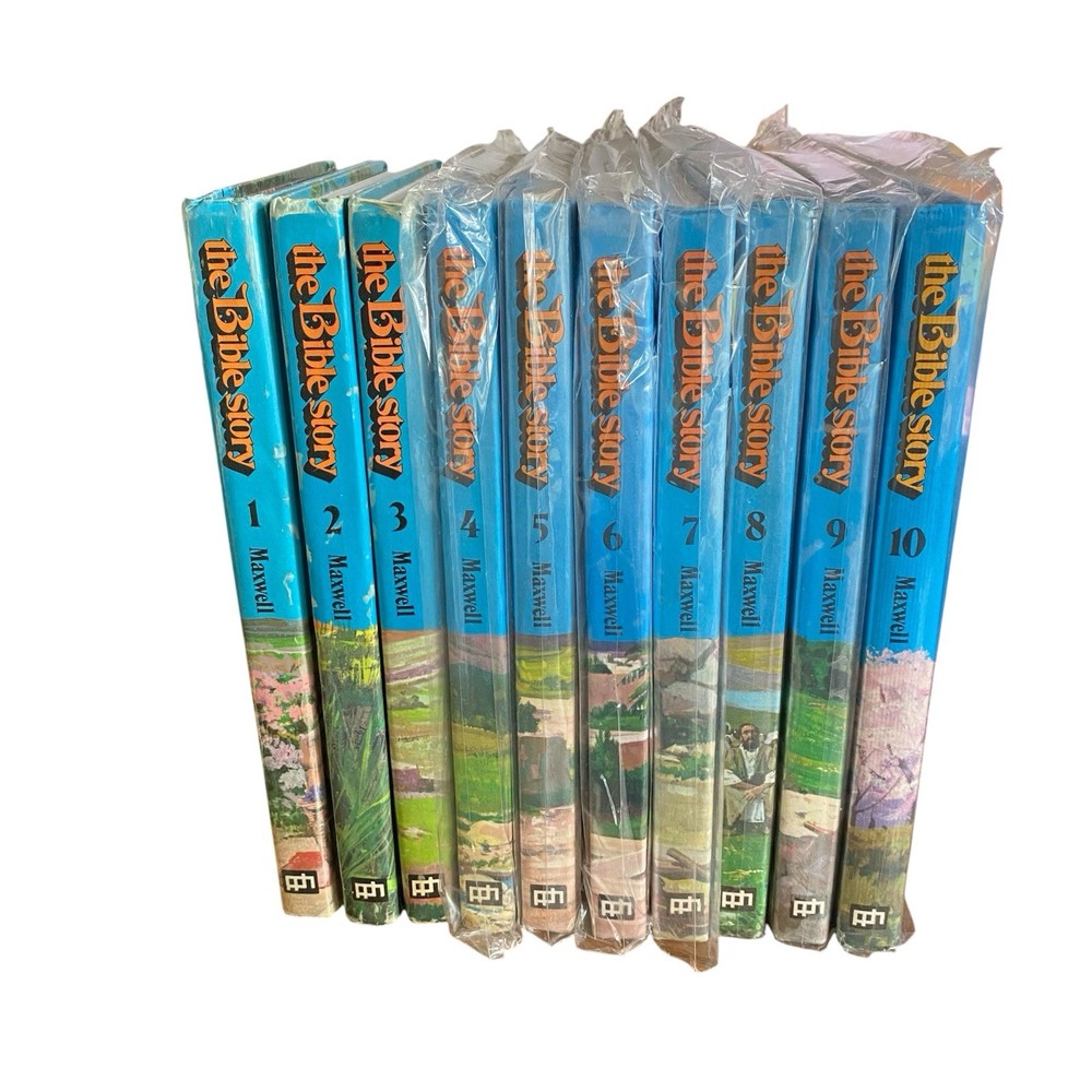 Vtg 70s 80sThe Bible Story Arthur S Maxwell Volumes 1-10 COMPLETE Set Hardcover
