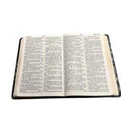 Holy Bible Black Genuine Leather KJV Giant Print Center Column Reference World