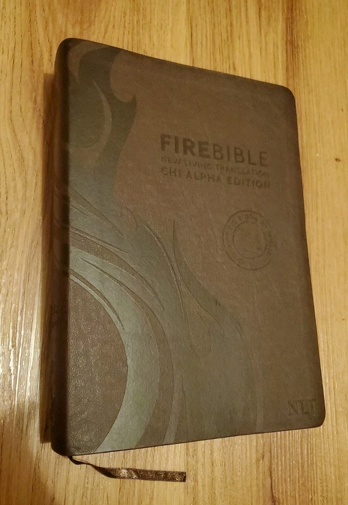 FIRE BIBLE New Living Translation Chi Alpha Edition Leather Soft Cover