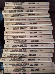 16 Jake Logan Slocum Western Paperback Book Lot #206-361 Jove Vintage