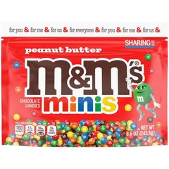 Resealable 8.6 Oz Minis Peanut Butter Milk Chocolate Candy for Holiday Baking