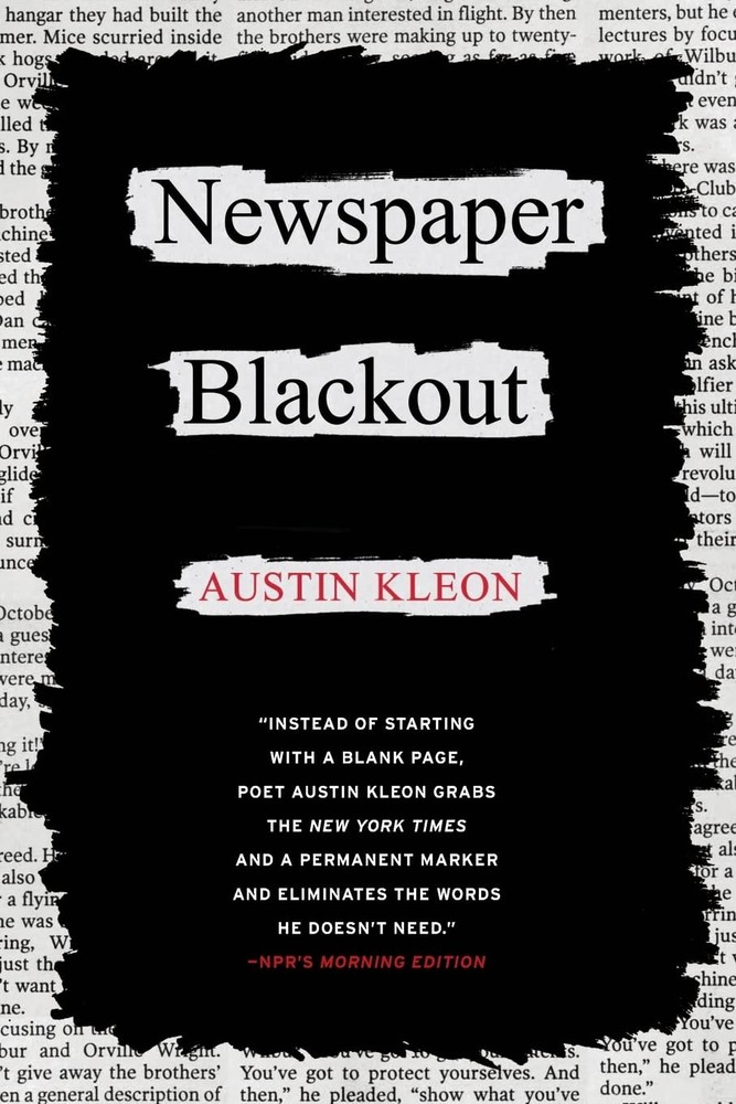 Newspaper Blackout – paperback Kleon, Austin