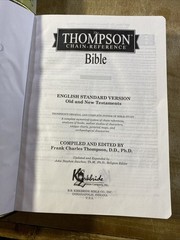 Rare 2016 Kirkbride Thompson Chain-Reference Bible ESV Black Genuine Leather USA