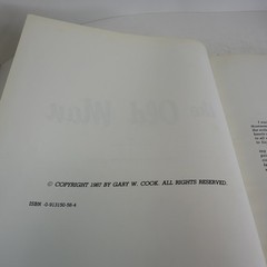 The Old Man by Gary W. Cook Union City, Tennessee HC 1st Ed. 1987