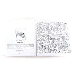 Art of the Tractor Coloring Book with 80 pages.