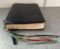 NKJV Pocket Companion Bible by Thomas Nelson #1496S Red Letters Worn Leather