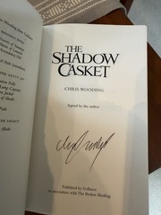 SIGNED Chris Wooding Ember Blade & the Shadow Casket Broken Binding 1st Print