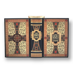 THE HOLY BIBLE King James Version KJV Deluxe Illustrated Bounded Leather – New