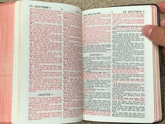 Bible world publishing company compact red letter 1950s 652 361 Morocco