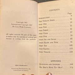 Hazelden The Little Red Book 1957 Alcoholics Anonymous Hardcover Vintage