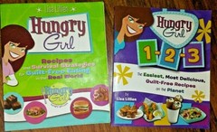 Hungry Girl 1-2-3 Cookbook Lot of 2 Lisa Lillien Paperbacks 325 pages each