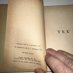 Tex by Clarence E. Mulford vintage Paperback Number 15 Graphic Books 1949