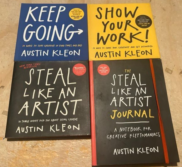 Austin Kleon Steal Like an Artist, Show Your Work, Keep Going Lot of 4 Books PB