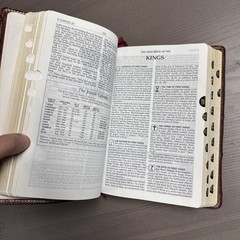 The New Open Bible NAS Study Edition Genuine Leather Burgundy 1976BG