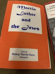 Martin Luther And The Jews Bishop Martin Sasse Eisenach