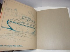 Put Together and Paste Without Paste WWII Era Book Airplane Train Bus Truck