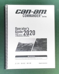 2020 Can-Am Commander XT 800R Owner’s Manual: 187 Pages & Clear Covers