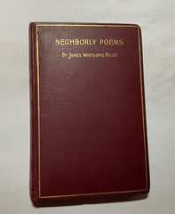 Neghborly Poems Poetry Hardcover Book by James Whitcomb Riley 1895, 112 Pages