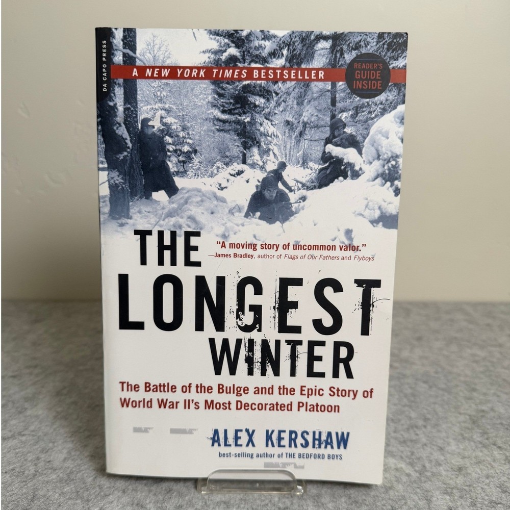 The Longest Winter by Alex Kershaw – WWII – Battle of the Bulge-Paperback – Good