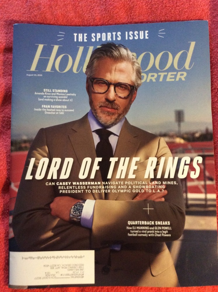 THE HOLLYWOOD REPORTER AUGUST 20 2025 LORD OF THE RINGS CASEY WASSERMAN SPORTS