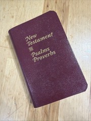NEW Vintage Pocket Bible New Testament Psalms Proverbs KJV Burgundy