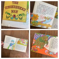 Bundle of 5 VINTAGE 1930s-1960s Children Story Books DIY REPURPOSE Shelf Decor