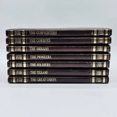 Lot of 7 Time Life Books „The Old West“ Vintage 1970s Faux Leather Bound