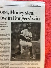 DAILY BREEZE SPORTS SECTION AUGUST 19 2024 DODGERS MARINERS JUSTIN TURNER