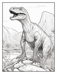 „Cute Dinosaur Coloring Book fun for allFun, Creative & Relaxing Art Pages