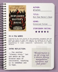 Burn Down Master’s House: A Novel (Not Signed)