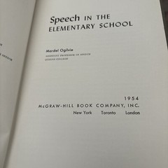 mcgraw hill series in speech