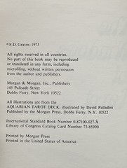 The Windows of Tarot F. D. Graves Morgan & Morgan 1973 Book Trade PB VGC