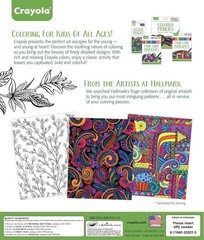 Hallmark Crayola Patterned Escapes Adult Coloring Book 80 Pages Brand New
