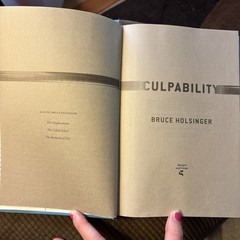 Culpability [Oprah’s] Bruce Holsinger – 2025 1st print hc – very good condition